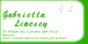 gabriella lipcsey business card